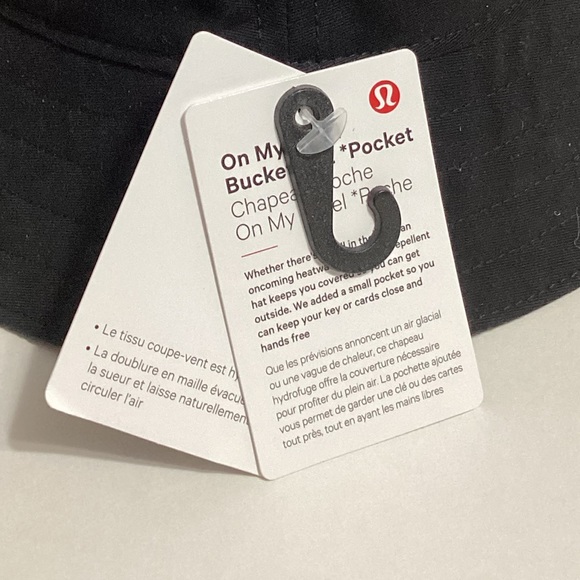 Lululemon On My Level Bucket Hat with Pocket, Black, NWT - Picture 7 of 7